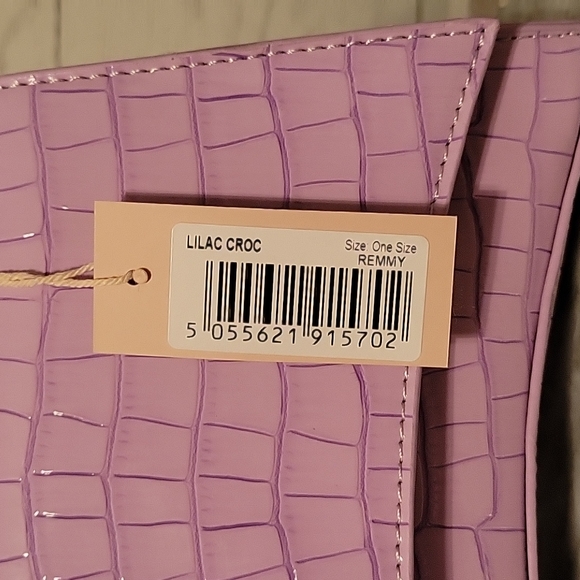 LAST ONE! | NWT | Public Desire x Dolls Kill Remmy Lilac Croc Handbag - Picture 9 of 11